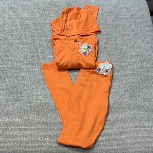 BODY BY RAVEN TRACY Body Basic Matching Set Hoodie Long Sleeve Orange Size XL